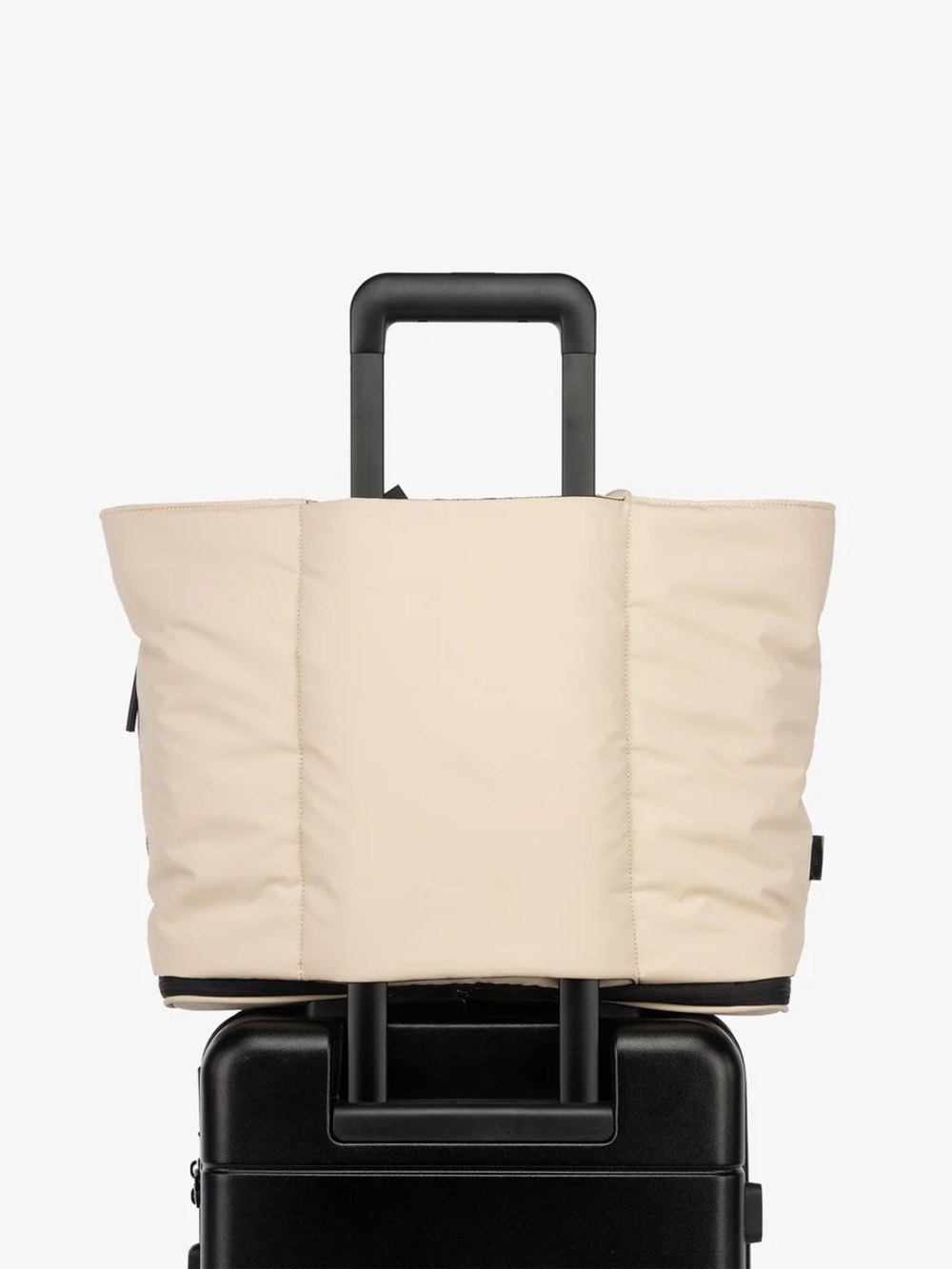 Calpak Luka Expandable Laptop Tote in Oatmeal - Picture 5 of 9